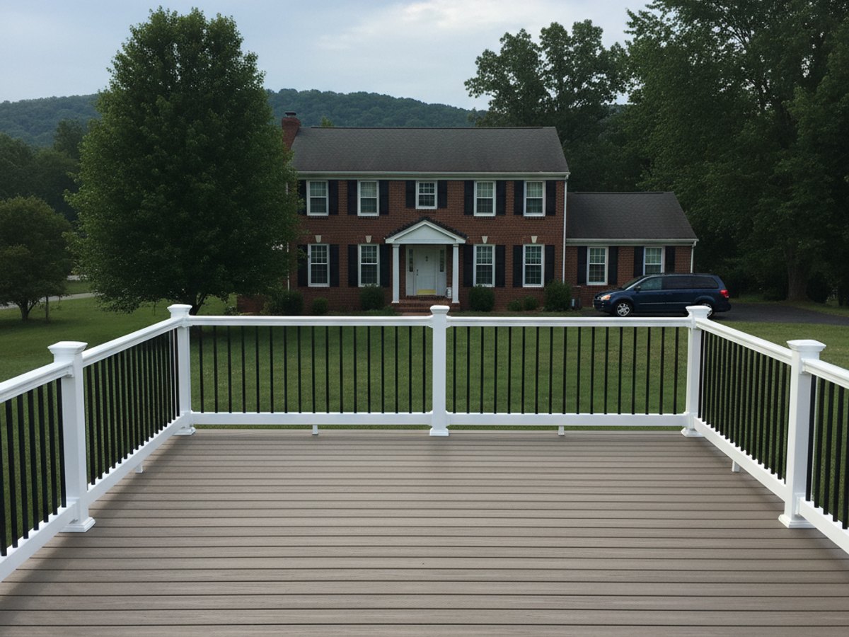 Absolute Deck Solutions crew working on a home